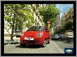 Miasto, Czerwony, Chevrolet Spark